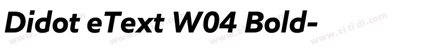 Didot eText W04 Bold字体转换